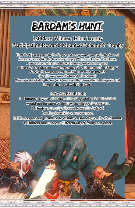 Poster for the Event "Bardam's Hunt"