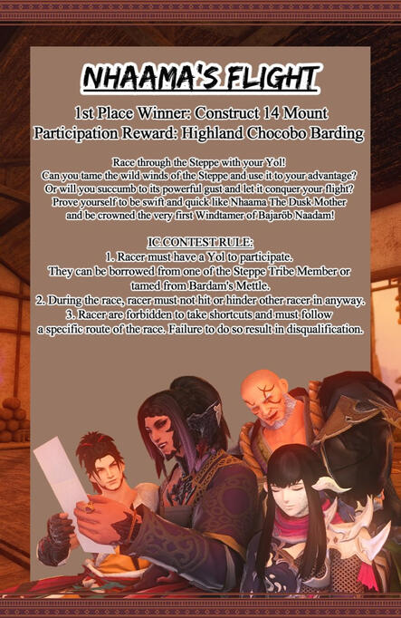 Poster for the Event &quot;Nhaama&#39;s Flight&quot;