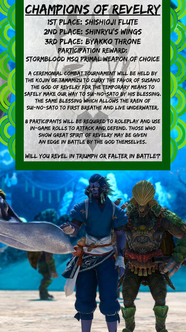 Event Poster for "Champions of Revelry"