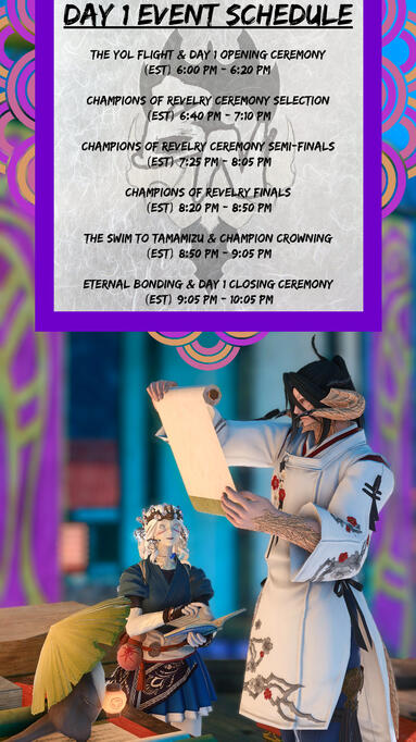 Event Schedule for Day 1